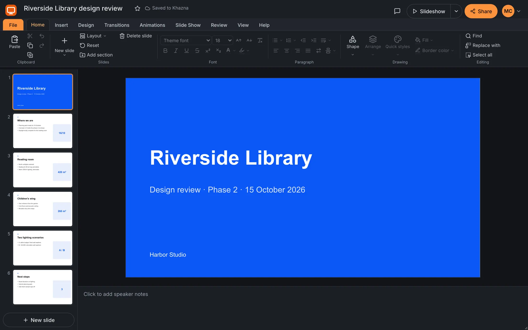 Woosool Sard editing a design review presentation
