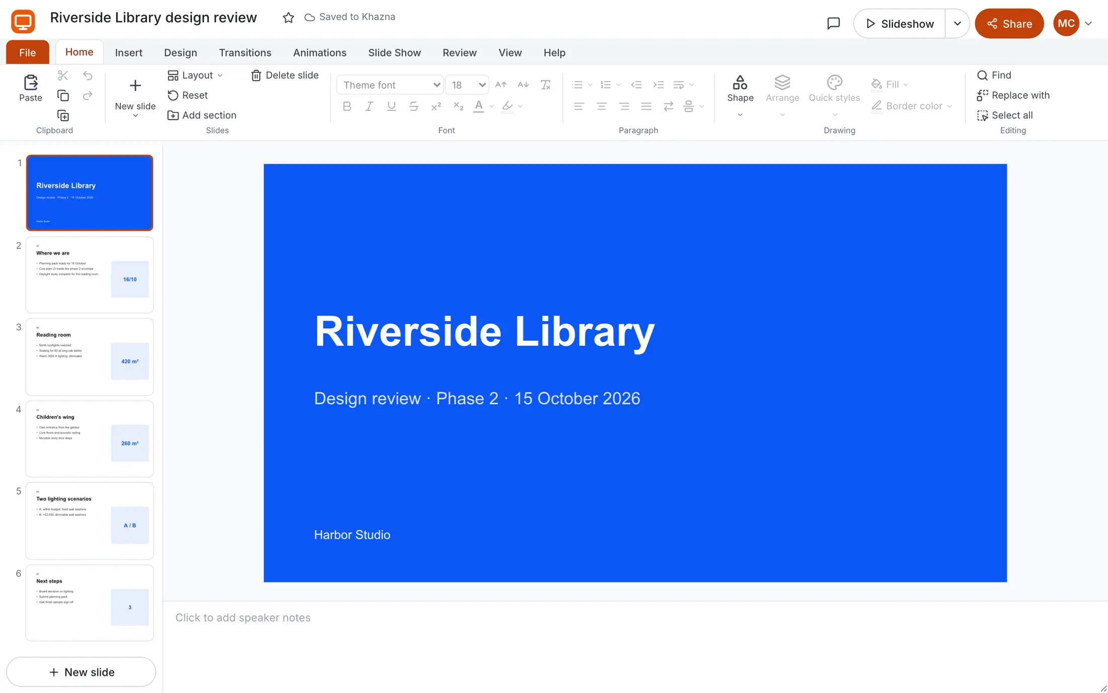 Woosool Sard editing a design review presentation