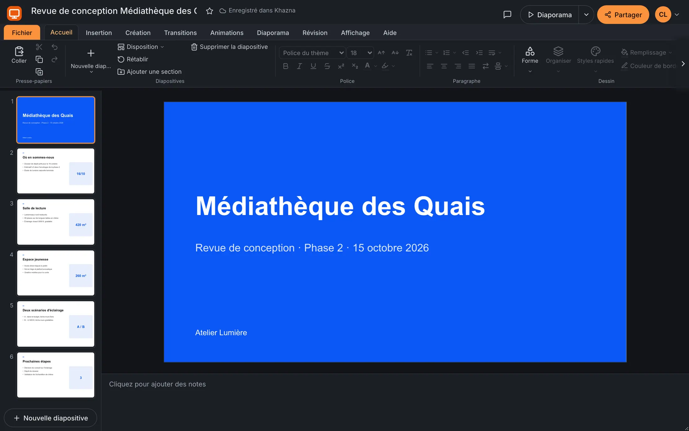 Woosool Sard avec une présentation de revue de conception